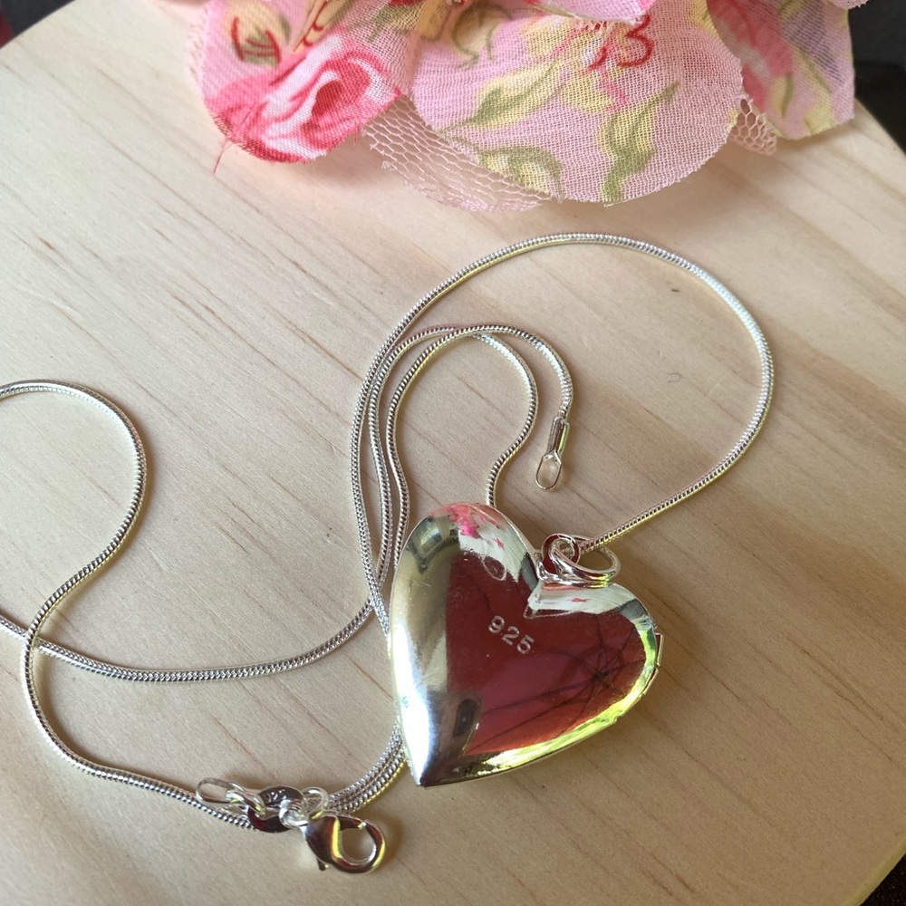 ☀️ Silver Heart Necklace chain - Picture 11 of 11